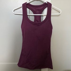 NWOT Alo Burgundy XS Ribbed Tank